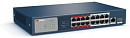 Коммутатор HIKVISION DS-3E0318P-E/M(B) 17x100Мбит/с 1SFP 16PoE+ 135W неуправляемый
