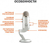 Микрофон проводной Blue Yeti серебристый