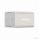 NTSS Шкаф настенный телекоммуникационный NTSS W 6U 600х450х370мм, 2 профиля 19, дверь сплошная металл, боковые стенки съемные, разобранный, серый RAL