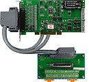Плата Universal PCI с 4 каналами AO с изоляцией, 16 DI, 16 DO (с кабелем CA-3710 D-Sub и клеммной платой DN-37)
