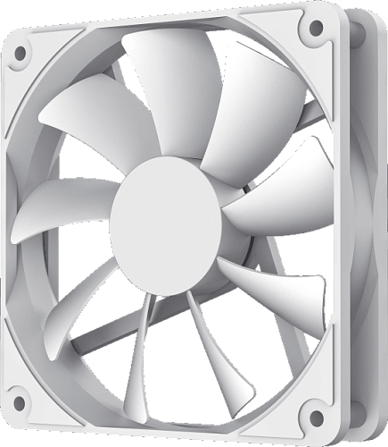 Кулер для корпуса ПК/ Gamemax GMX-WFBK-Full White, 12CM white fan, white blade, 3pin+4Pin connector