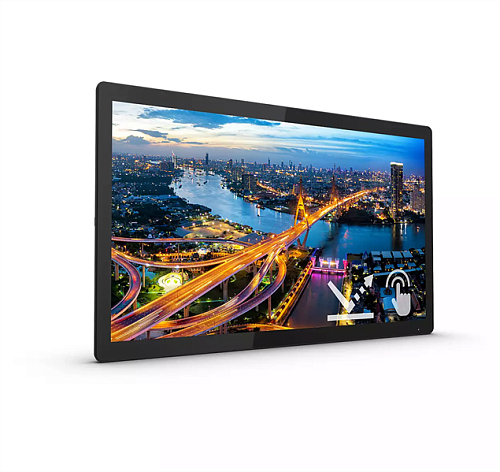 21,5" Philips 222B1TFL 1920х1080@75Гц IPS W-LED 16:9 SmoothTouch 1ms VGA DVI-D HDMI DP 1xUSB2.2 3xUSB3.2 miniUSB 50M:1 17/178 400cd Black