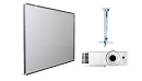 Интерактивная доска Exell 77" EWB7740 с проектором EXD101W креплением DSM-2 и рельсовой системой МОНО-1