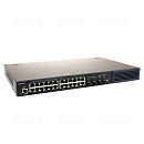 Коммутатор/ SW-8244/LST(370W) Управляемый L2+ стекируемый PoE коммутатор Gigabit Ethernet на 24 RJ45 PoE + 4 x SFP uplink порта. Порты: 4 x GE (10