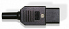 Вилка Hyperline CON-IEC320C13 (упак.:1шт) 1м черный