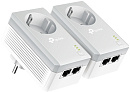 Адаптер Powerline/ AV600 2-port Powerline Adapter with AC Pass Through Starter Kit, 2 Fast Ethernet ports, Twin Pack