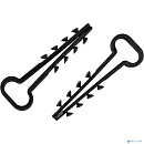 Rexant (07-4614) Дюбель-хомут 6-12мм, прямоугольный, черный (100 шт/уп)