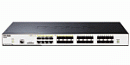Коммутатор D-LINK DGS-3120-24SC/B1AEI, PROJ L2+ Managed Switch with 16 100/1000Base-X SFP ports and 8 100/1000Base-T/SFP combo-ports and 2 10GBase-CX4 ports.16K