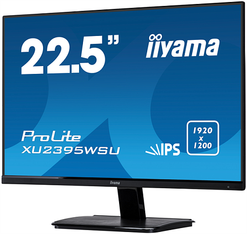 22,5" Iiyama XU2395WSU-B1 1920x1200@75Гц IPS LED 16:10 4ms VGA HDMI DP 2*USB 2.0 5M:1 1000:1 178/178 250cd Tilt Speakers Black