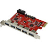 Контроллер ORIENT VA-3U5219PE OEM PCI-Ex, USB 3.0 (USB 3.1 Gen1) 5ext/2int (19-pin) port, VIA VL805+VL813 chipset, разъем доп.питания, oem