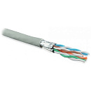 Hyperline UFTP4-C6A-S23-IN-LSZH-GY-500 (500 м) кабель витая пара U/FTP, кат. 6a (10GBE), 4 пары (23AWG), одножильный (solid), каждая пара в экране, бе