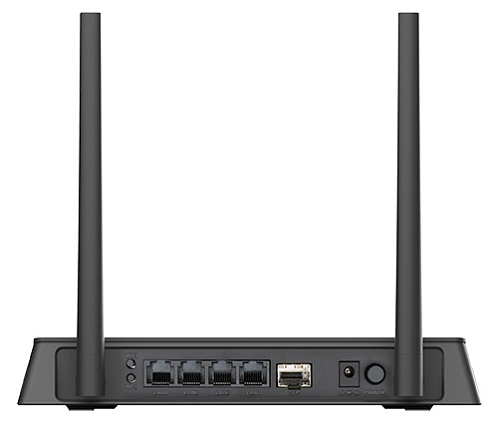 D-Link DIR-615/GFRU/R2A, Wireless N300 Fiber Router with 1 SFP 1000Base-X WAN port, 4 10/100Base-TX LAN ports. 802.11b/g/n compatible, 802.11n up to 3