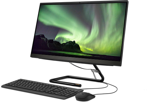 Моноблок/ Lenovo IdeaCentre AIO 3 27IMB05 27"(1920x1080)/Intel Core i3 10100T(3Ghz)/8192Mb/1000+256SSDGb/DVDrw/Int:Intel UHD Graphics 630/BT/WiFi