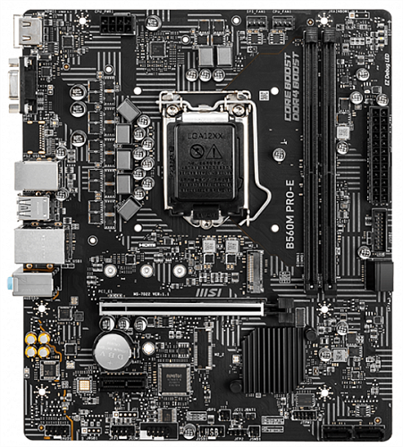 MSI B560M PRO-E Socket 1200, Intel B560, 2xDDR4, mATX, 8ch(7.1), GbLAN, VGA, HDMI