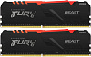 Память DDR4 2x16GB 2666MHz Kingston KF426C16BB2AK2/32 Fury Beast RGB RTL Gaming PC4-21300 CL16 DIMM 288-pin 1.2В kit dual rank с радиатором Ret