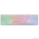 Клавиатура Oklick 550ML белый USB slim Multimedia LED [1061618]