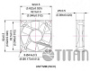 Вентилятор Titan TFD-9225L12Z 90x90mm 3-pin 22dB Ret