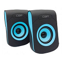 CBR CMS 366 Blue, Акустическая система 2.0, питание USB, 2х3 Вт (6 Вт RMS), материал корп. пластик, покрытие "софт-тач", 3.5 мм лин. стереовход, регул