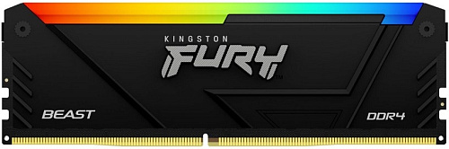 Память оперативная/ Kingston 16GB 3733MT/s DDR4 CL19 DIMM (Kit of 2) FURY Beast RGB