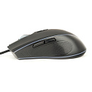 Мышь игровая Gembird MG-800, USB, чёрн., 3200DPI, 7 кн., рег. подсв., каб. тканевый 1.8 м