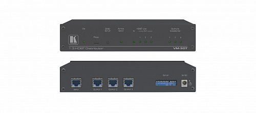 Усилитель-распределитель Kramer Electronics [VM-3DT] 1:3 HDBaseT; поддержка 4К60 4:2:0