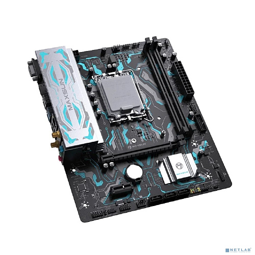 MAXSUN MS-B760M GAMING WIFI GANK V2 (Socket 1700, mATX, 2*DDR5, VGA/HDMI, 3*SATA3, 1*M.2, 1xPCI-E x16 /1xPCI-E x4, 4*USB 2.0, 2*USB 3.2 GEN 2, LAN 1*1