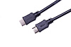Кабель HDMI Wize [C-HM-HM-0.5M] 0.5 м, v.2.0, 19M/19M, 4K/60 Hz 4:4:4, Ethernet, позол.разъемы, экран, черный, пакет