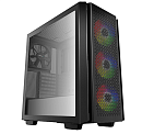 Блок питания DEEPCOOL CG560 без БП, боковое окно (закаленное стекло), 3xARGB LED 120мм вентилятора спереди и 1x140мм вентилятор сзади, черный, ATX