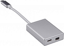 Адаптер Buro BHP miniDisplayPort (f)-USB Type-C (m) 0.1м серебристый
