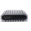 Корпус Gembird EEM2-SATA-3 Внешний USB 3.1 для M2 SATA порт Type-С, RGB подсветка, металл, серебристый