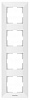 Рамка Panasonic Arkedia Slim WNTF08142WH-RU 4x вертикальный монтаж пластик белый (упак.:1шт)