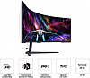 Монитор Samsung 57" Odyssey Neo G9 S57CG952NI черный VA LED 32:9 HDMI полуматовая HAS Piv 420cd 178гр/178гр 7680x2160 240Hz FreeSync Premium Pro DP Du