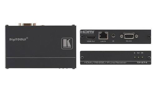 Приемник Kramer Electronics [TP-574] сигнала HDMI, RS-232 и ИК из кабеля витой пары (TP), поддержка HDCP, HDMI 1.3, HDTV, двунаправленные интерфейсы R