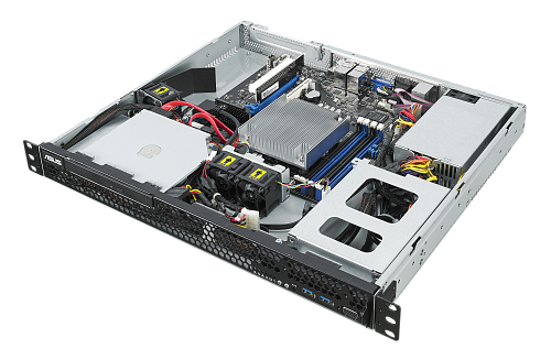 Серверная платформа ASUS Серверная платформа/ RS100-E10-PI2 Server System, 1U; 2 x Internal 3.5" HDD + 2 x M.2 connector; Intel C242, s1151, 4 x DDR4 (2666 ECC/non-ECC