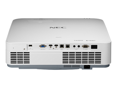 Лазерный проектор NEC [PE455UL (PE455ULG)] 3LCD, 4500 ANSI Lm, WUXGA, 500 000:1, 2xHDMI, VGAin, USB A Viewer, RJ45, 3,5 audio IN/OUT, RS232, 1x20W, 9,