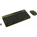920-008213 Logitech Клавиатура + мышь MK240 Nano Black-yellow оригинальная заводская гравировка RU/LAT