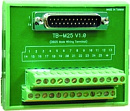 Переходник с DB25 "папа" на клеммную колодку