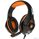 CROWN CMGH-101T Black&orang (Подключение jack 3.5мм 4pin+ адаптер 2*jack spk+mic,Частотныи? диапазон: 20Гц-20,000 Гц ,Кабель 2.1м,Размер D 250мм, регу