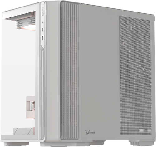 корпус Formula V Line Crystal Z7 PA White, ATX, TYPE-C*1, USB3.0*1, Front+Side Glass, SIDE 3x PERFORMANCE ARGB, REAR 2x PERFORMANCE ARGB