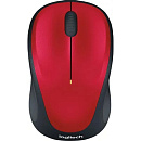 Мышь Logitech M235, оптическая, беспроводная, USB, красный и черный [910-003412]