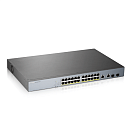 Коммутатор Smart L2 коммутатор PoE+ для IP-видеокамер Zyxel NebulaFlex Pro GS1350-26HP, rack 19", 24xGE PoE+, 2xCombo (SFP/RJ-45), бюджет PoE 375 Вт,