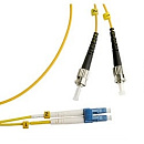 Hyperline FC-D2-9-LC/UR-ST/UR-H-1M-LSZH-YL (FC-9-ST-LC-UPC-1M) Патч-корд волоконно-оптический (шнур) SM 9/125 (OS2), ST/UPC-LC/UPC, duplex, LSZH, 1 м