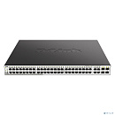 D-Link DGS-1210-52MP/F4A PROJ Настраиваемый L2 коммутатор с 48 портами 10/100/1000Base-T и 4 комбо-портами 100/1000Base-T/SFP (48 портов PoE 802.3af/a