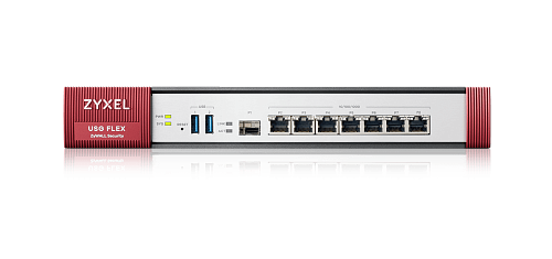 Межсетевой экран/ ZYXEL ZyWALL USG FLEX 500 firewall with 1 year subscription set (AS, AV, CF, IDP), Rack, 7 configurable (LAN / WAN) ports GE,
