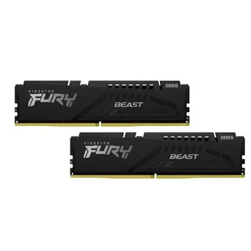 Память DDR5 2x32GB 5200MHz Kingston KF552C36BBEK2-64 Fury Beast Black Expo RTL Gaming PC5-41600 CL36 DIMM 288-pin 1.25В kit single rank с радиатором R