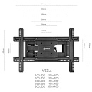 ONKRON M7L чёрный Для телевизоров диагональю 40"-75" Максимальная нагрузка: 68,2 кг VESA: 100x100, 100x200, 200x100, 200x200, 200x300, 200x400, 300x10