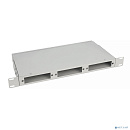 Cabeus FO-CS-19-3FP-GY Кросс бокс оптический 19" 1U на 3 адаптерные панели, цвет серый