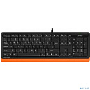 Клавиатура A-4Tech Fstyler FK10 ORANGE черный/оранжевый USB [1147534]