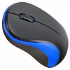 Мышь Оклик 605SW черный/синий оптическая (1200dpi) беспроводная USB для ноутбука (3but)