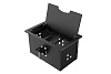 [WRTS-12BOX-B] Прямоугольный металлический корпус Wize Pro [WRTS-12BOX-B] для модульной системы врезного лючка в стол с откидывающейся крышкой, до12 м